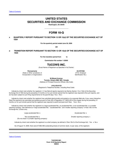 Thumbnail Tucows 10-Q Quarterly Report FY 