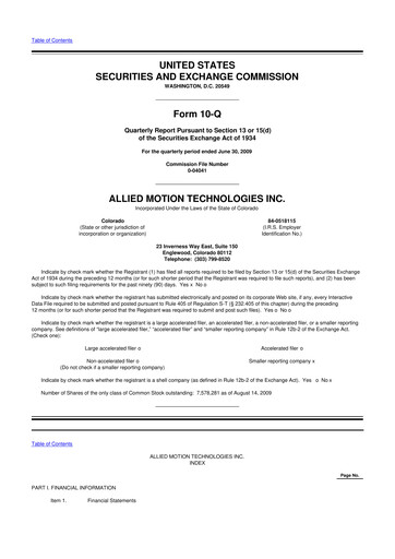 Thumbnail Allient 10-Q Quarterly Report FY 