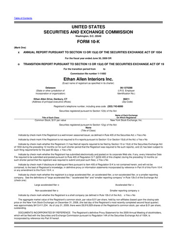 Thumbnail Ethan Allen
 10-K Annual Report 