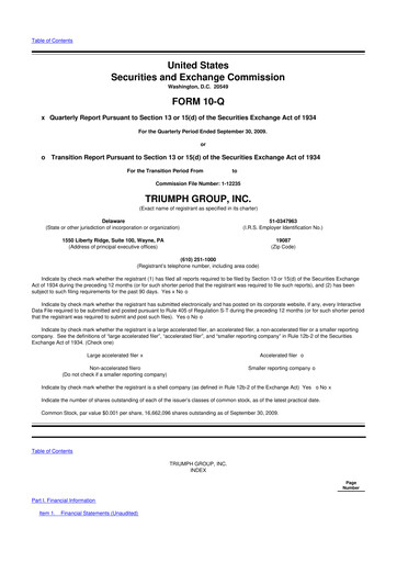 Thumbnail Triumph Group
 10-Q Quarterly Report FY 