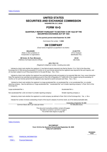 Thumbnail 3M 10-Q Quarterly Report FY 