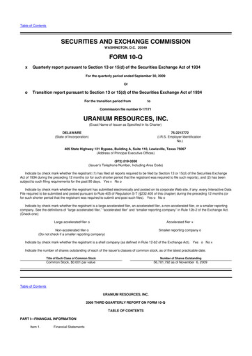 Vorschaubild Westwater Resources
 10-Q Quartalsbericht  