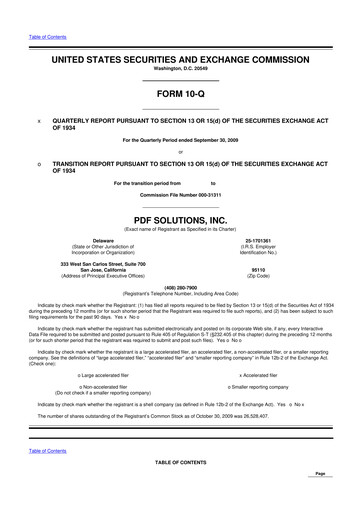 Thumbnail PDF Solutions 10-Q Quarterly Report FY 