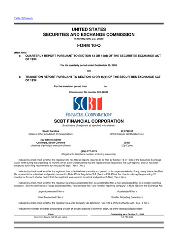 Miniature South State Corp 10-Q Rapport trimestriel  