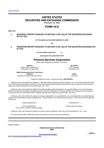 Vorschaubild Primoris Services Corporation
 10-Q Quartalsbericht  