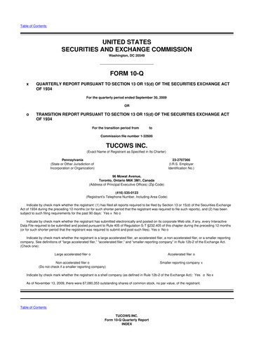 Thumbnail Tucows 10-Q Quarterly Report FY 