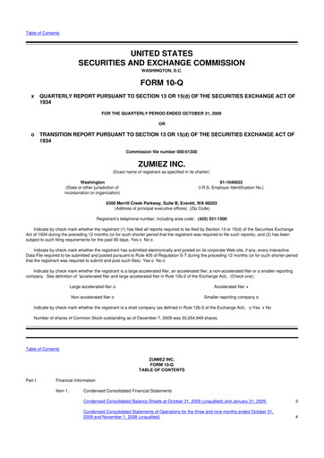 Thumbnail Zumiez 10-Q Quarterly Report FY 