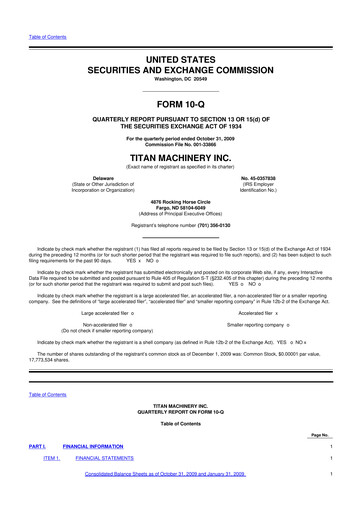 Thumbnail Titan Machinery 10-Q Quarterly Report FY 