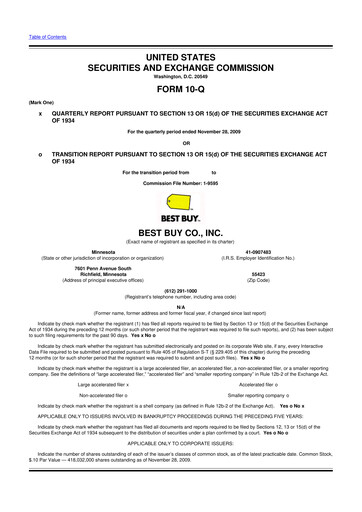 Thumbnail Best Buy 10-Q Quarterly Report FY 