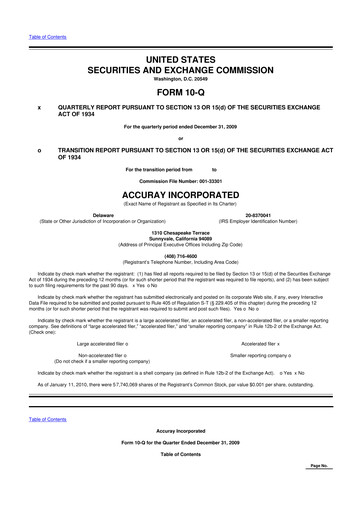 Miniature Accuray 10-Q Rapport trimestriel  