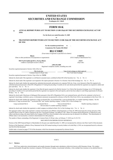 Thumbnail RLI Corp.
 10-K Annual Report 