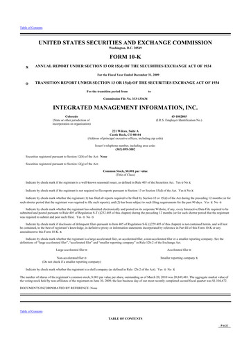 Thumbnail Where Food Comes From 10-K Annual Report 