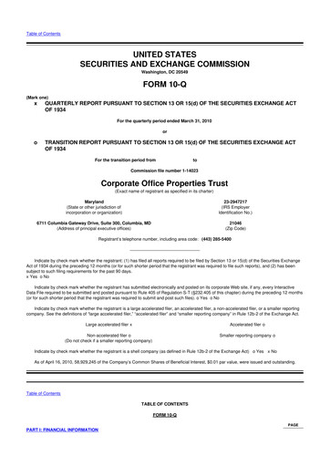 Thumbnail COPT Defense Properties 10-Q Quarterly Report FY 