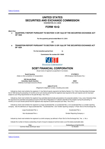 Miniature South State Corp 10-Q Rapport trimestriel  