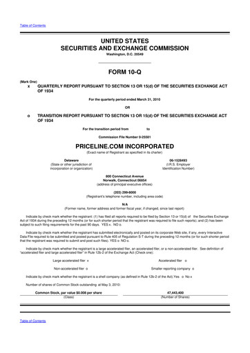 Thumbnail Booking Holdings (Booking.com) 10-Q Quarterly Report FY 