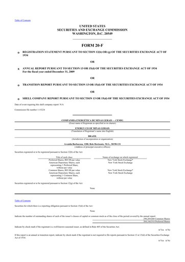 Vorschaubild Cemig 20-F Jahresbericht 