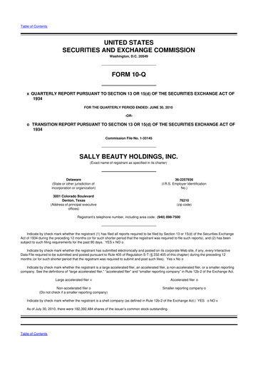 Thumbnail Sally Beauty Holdings 10-Q Quarterly Report FY2010 