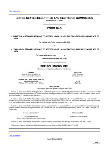 Thumbnail PDF Solutions 10-Q Quarterly Report FY 