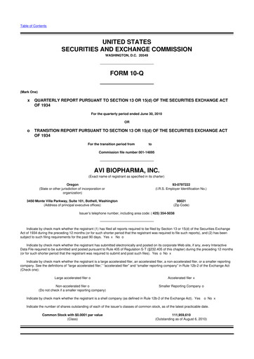 Thumbnail Sarepta Therapeutics
 10-Q Quarterly Report FY 