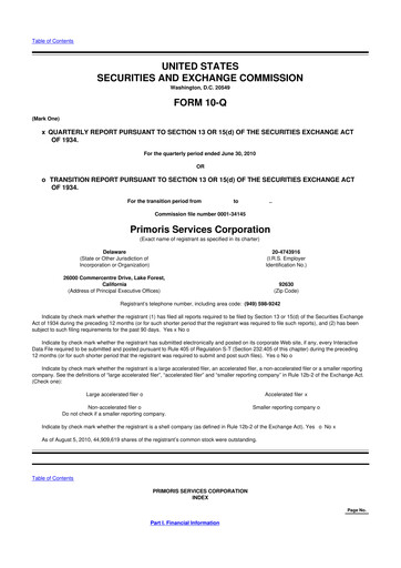 Vorschaubild Primoris Services Corporation
 10-Q Quartalsbericht  