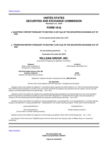 Thumbnail Willdan Group
 10-Q Quarterly Report FY 