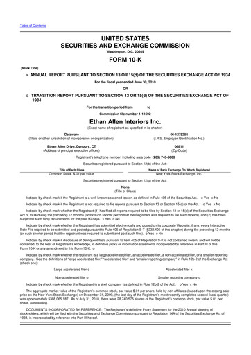 Thumbnail Ethan Allen
 10-K Annual Report 