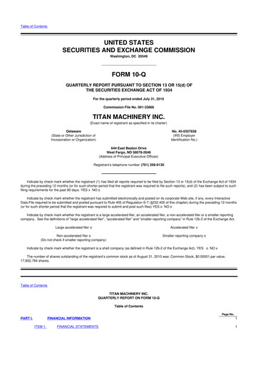Thumbnail Titan Machinery 10-Q Quarterly Report FY 