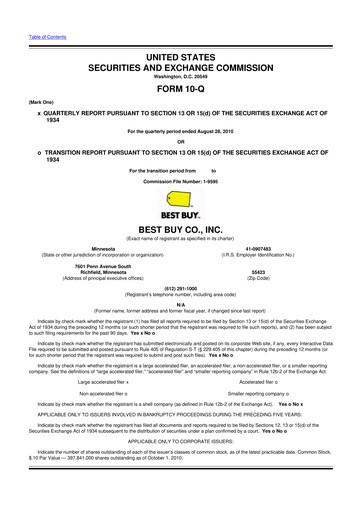 Thumbnail Best Buy 10-Q Quarterly Report FY2011 