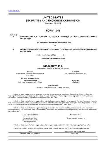 Thumbnail Dine Brands Global 10-Q Quarterly Report FY 