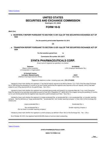 Thumbnail Madrigal Pharmaceuticals
 10-Q Quarterly Report FY 