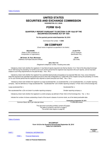 Thumbnail 3M 10-Q Quarterly Report FY2010 