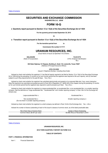Vorschaubild Westwater Resources
 10-Q Quartalsbericht  