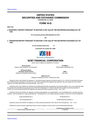 Miniature South State Corp 10-Q Rapport trimestriel  