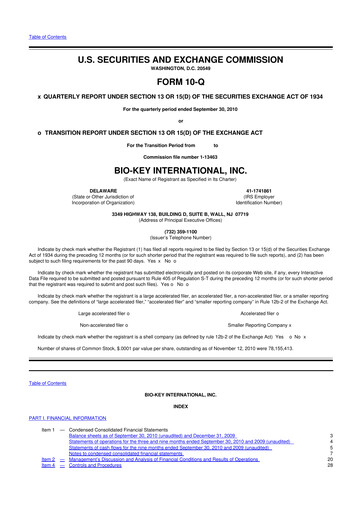 Thumbnail BIO-key International
 10-Q Quarterly Report FY 