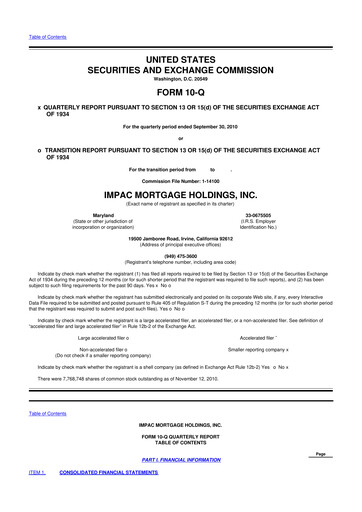 Thumbnail Impac Mortgage Holdings 10-Q Quarterly Report FY 