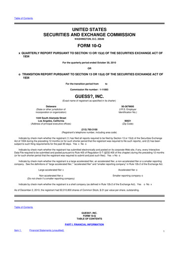 Thumbnail Guess 10-Q Quarterly Report FY2011 