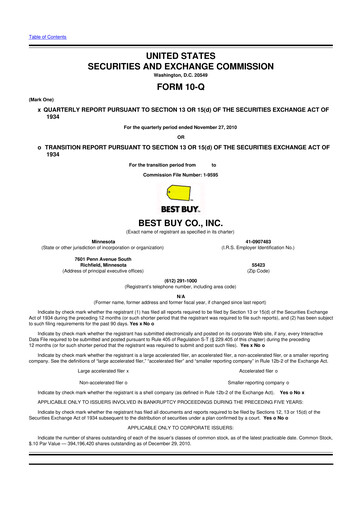 Thumbnail Best Buy 10-Q Quarterly Report FY2011 