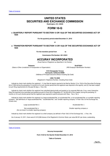 Miniature Accuray 10-Q Rapport trimestriel  