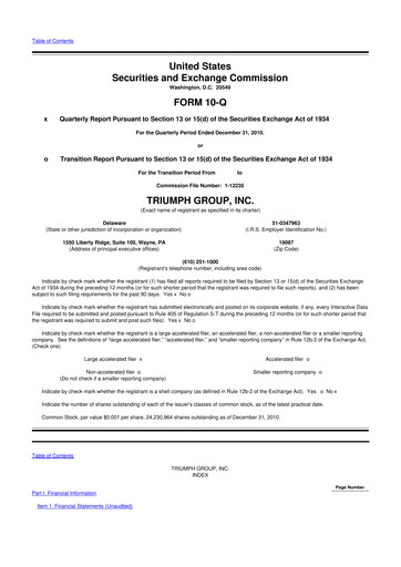 Thumbnail Triumph Group
 10-Q Quarterly Report FY2011 