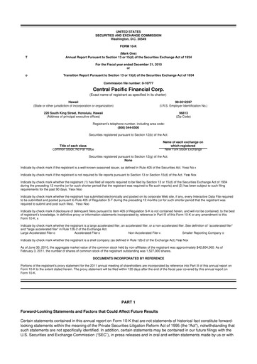 Thumbnail Central Pacific Financial 10-K Annual Report 