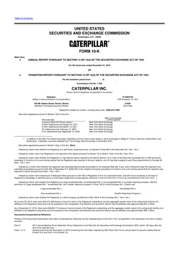 Vorschaubild Caterpillar 10-K Jahresbericht 