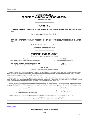 Thumbnail Winmark 10-Q Quarterly Report FY 