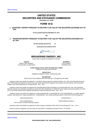 Thumbnail Broadwind 10-Q Quarterly Report FY 
