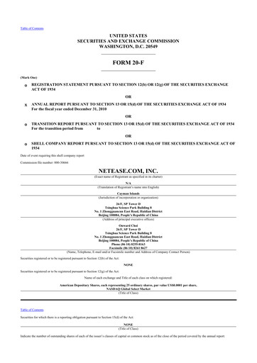 Thumbnail NetEase 20-F Annual Report 2010