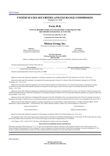 Thumbnail MISTRAS Group
 10-K Annual Report 