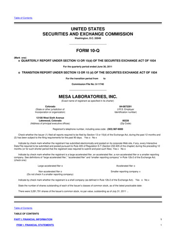 Thumbnail Mesa Laboratories 10-Q Quarterly Report FY2012 