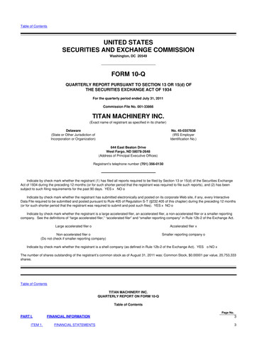 Thumbnail Titan Machinery 10-Q Quarterly Report FY2012 