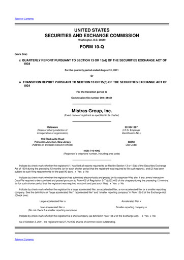 Thumbnail MISTRAS Group
 10-Q Quarterly Report FY2012 