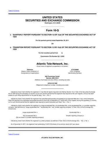 Thumbnail ATN International 10-Q Quarterly Report FY2011 