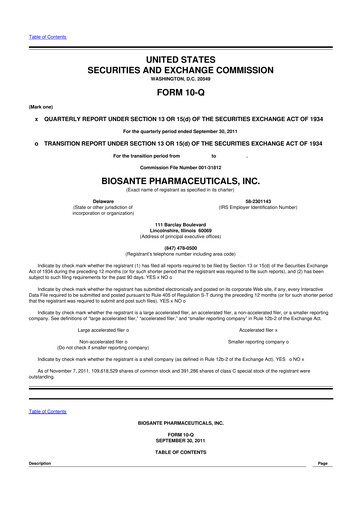 Thumbnail ANI Pharmaceuticals 10-Q Quarterly Report FY2011 